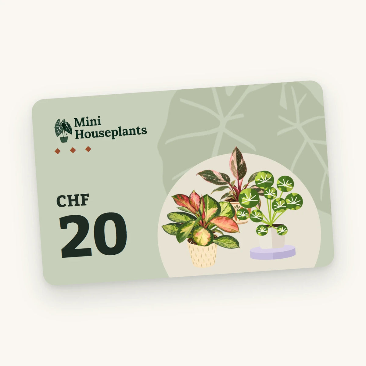 Mini Houseplants plant gift card, CHF 20